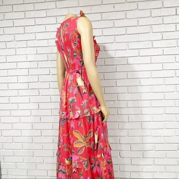 Banjanan‎ Iris Dress Woden Hedgerow Paradise Pink - Size Large - Picture 11 of 15